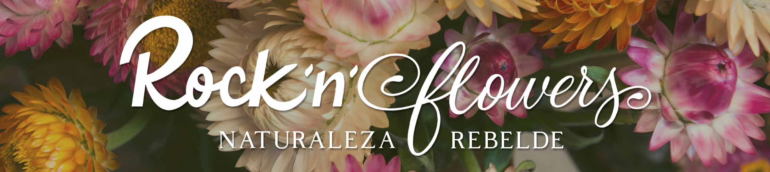 Rock n flowers branding. Logotipo realizado a partir de lettering y caligrafía.