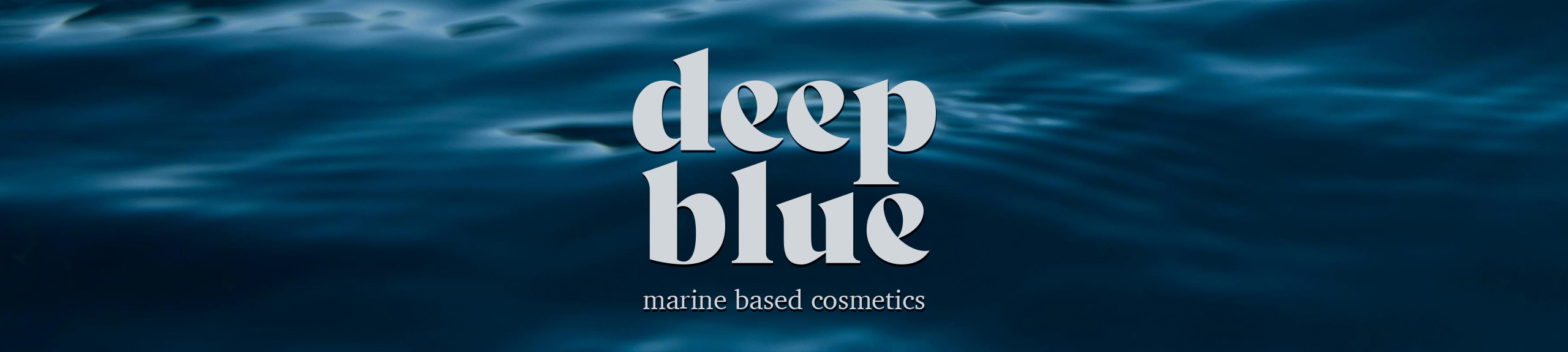 Deep Blue Cosmetics. Branding. Diseño de identidad visual para marca de cosmética vegana basada en ingredientes marinos. Diseño de logotipo. Ideantia